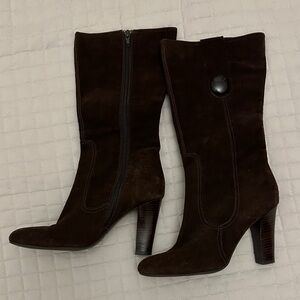 Franco Sarto Dark Brown Heeled Boots